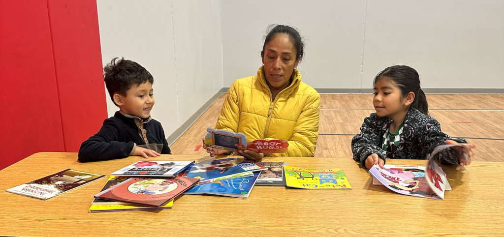 Faviola Reading Books to Children